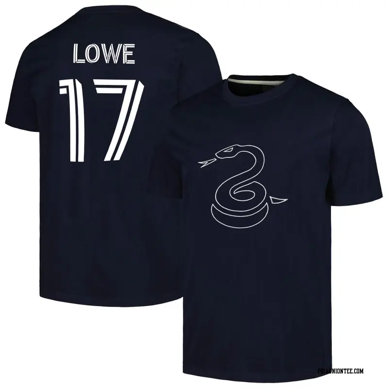 Men's Philadelphia Union ＃17 Damion Lowe Navy Name & Number Culture Heavy T-Shirt